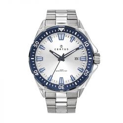Montre homme analogique certus acier argenté 616440 - montres-homme - edora - 0
