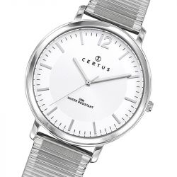 Montre homme analogique certus acier argenté 616445 - montres-homme - edora - 1