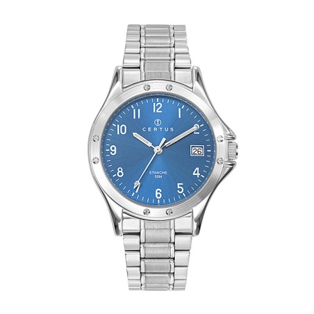 Montre homme analogique certus acier argenté 616511 – montres homme