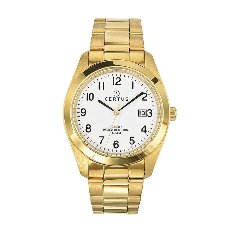 Montre homme certus acier doré - analogiques - edora