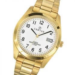 Montre homme certus acier doré - analogiques - edora - 1