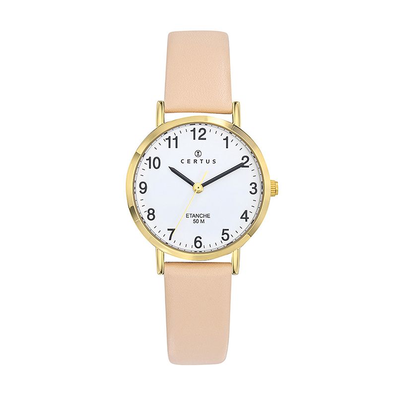 Montre femme analogique certus cuir rose 646588 - montres-femme - edora