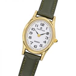 Montre femme analogique certus cuir vert 646447 - montres-femme - edora - 1