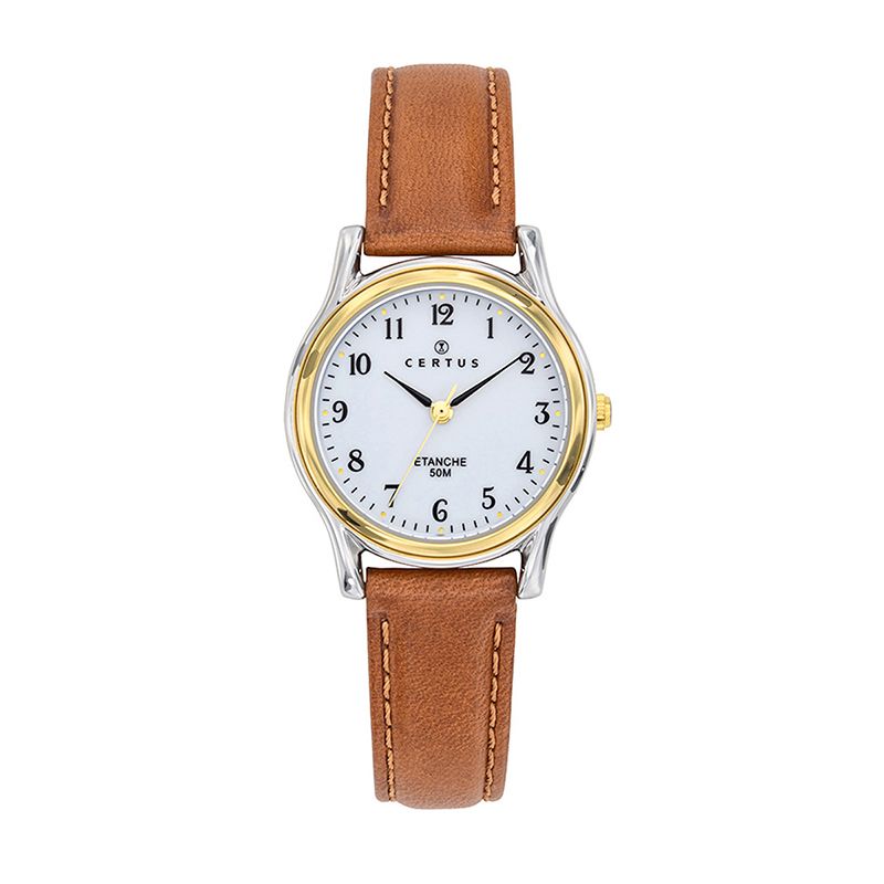 Montre femme analogique certus cuir marron 645368 - montres-femme - edora