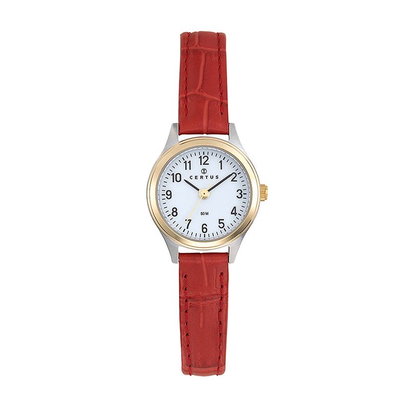 Montre femme certus cuir rouge - analogiques - edora