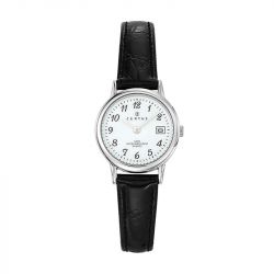 Montre femme certus cuir noir - analogiques - edora - 0