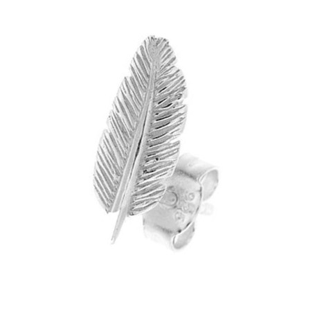 Boucle d'Oreille Unité Puce Femme AGATHA PLUME Argent 925/1000