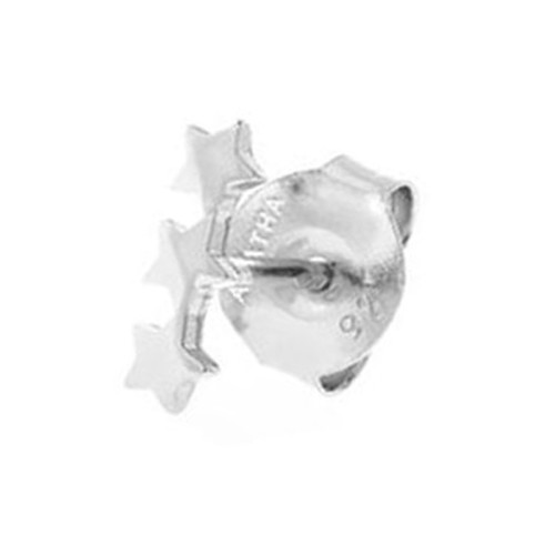 Boucle d'Oreille Unité Puce Femme AGATHA TROIS PETITES ÉTOILES Argent 925/1000