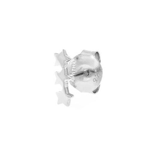 Boucle d'Oreille Unité Puce Femme AGATHA TROIS PETITES ÉTOILES Argent 925/1000
