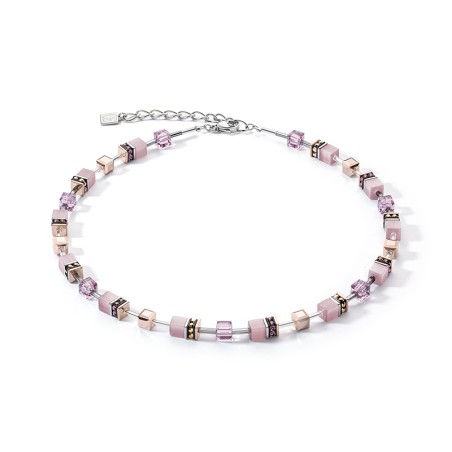 Collier femme cœur de lion geocube® iconic monochrome lilas acier inoxydable – colliers femme