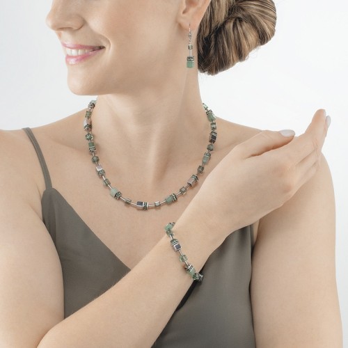 Bracelet Femme COEUR DE LION GEOCUBE® ICONIC PRECIOUS VERT Acier Inoxydable