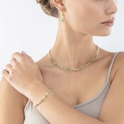 Bracelet or & argent, bracelet plaqué or, bracelet cuir & tissu (51) - bracelets-femme - edora - 2