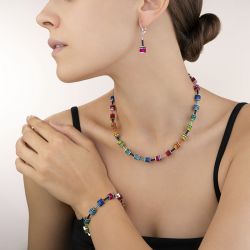 Bracelet femme coeur de lion geocube® classique polaris & strass multicolore acier inoxydable - bracelets-femme - edora - 1