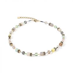 Collier femme cŒur de lion geocube® iconic precious multicolour gentle acier doré - colliers-femme - edora - 0