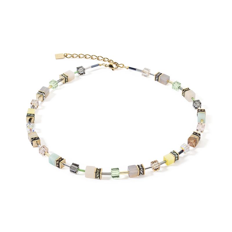 Collier femme cŒur de lion geocube® iconic precious multicolour gentle acier doré - colliers-femme - edora