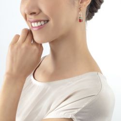 Boucles d’oreilles pendantes argent, or, perles & or blanc femme (4) - pendantes - edora - 2