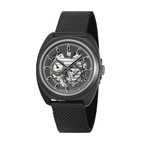 Montre Automatique Homme LIP GDG SQUELETTE Acier Noir