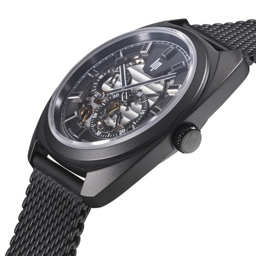 Montre Automatique Homme LIP GDG SQUELETTE Acier Noir