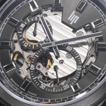 Montre automatique homme lip gdg squelette acier noir – montre vintage homme casio