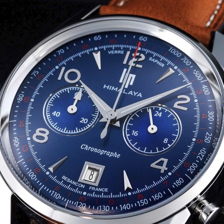 Montre chronographe homme lip himalaya cuir brun – montre vintage homme casio