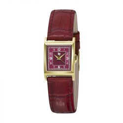 Montre femme lip c18 cuir rouge - analogiques - edora - 0