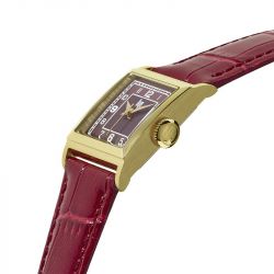 Montre femme lip c18 cuir rouge - analogiques - edora - 1
