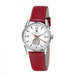 Montre automatique femme lip himalaya coeur battant cuir rouge - automatiques - edora - 0