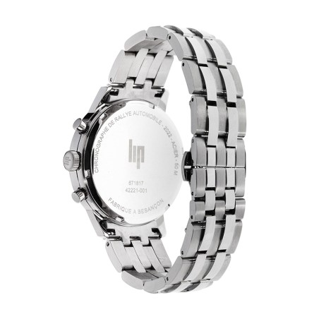 Montre chronographe homme lip rallye acier argenté – montre vintage homme casio