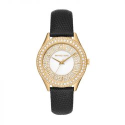 Montre femme michael kors harlowe cuir noir - analogiques - edora - 0