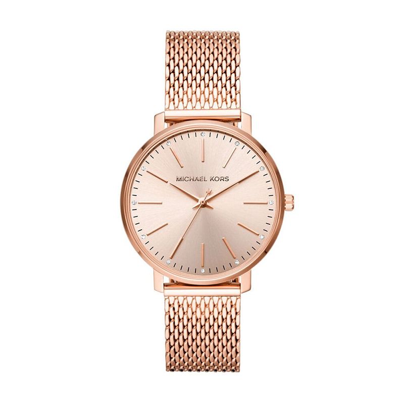Montre femme michael kors pyper rose acier doré rose - analogiques - edora