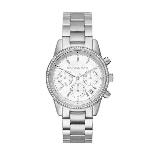 Montre Chronographe Femme MICHAEL KORS RITZ Acier Argenté