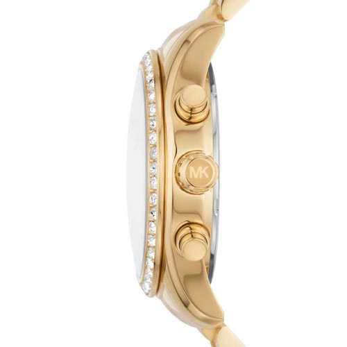 Montre Chronographe Femme MICHAEL KORS LEXINGTON BLANC Acier Doré