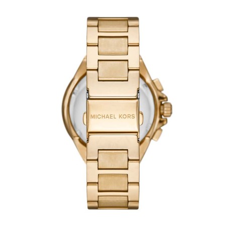 Montre chronographe femme michael kors camille blanc acier doré – chronographes