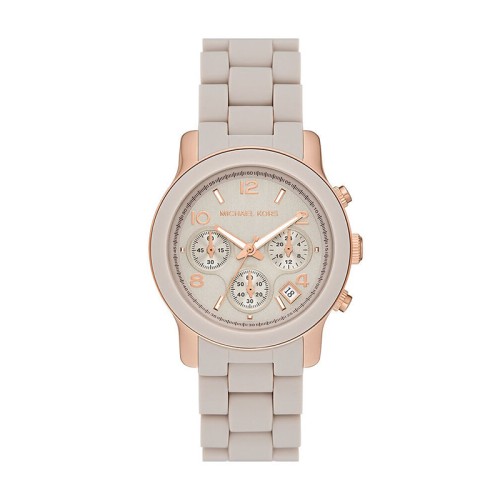 Montre Chronographe Femme MICHAEL KORS RUNWAY Silicone Gris