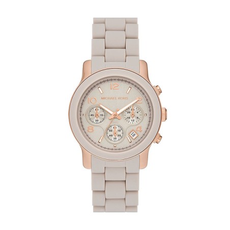 Montre chronographe femme michael kors runway silicone gris – chronographes