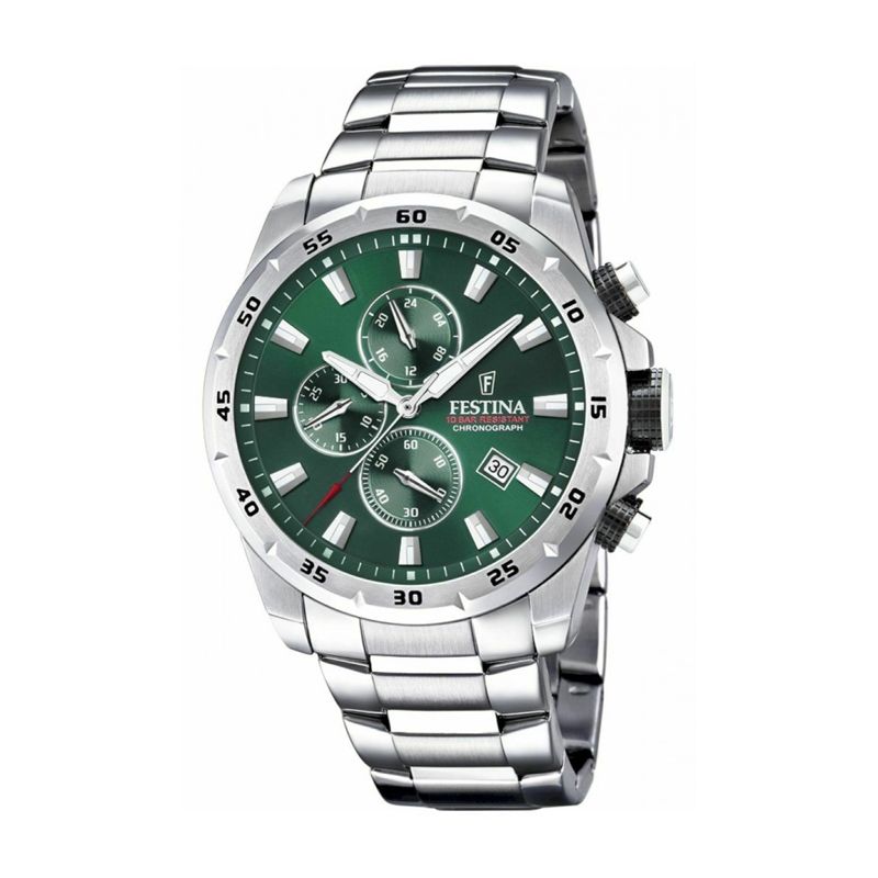 Montre chronographe homme festina timeless acier argenté - accueil - edora