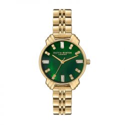 Montre femme olivia burton art dÉco acier doré - analogiques - edora - 0