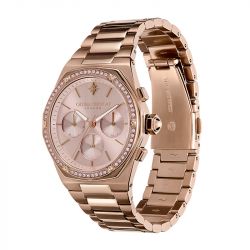 Montre chronographe femme olivia burton hexa rose acier doré rose - chronographes - edora - 1