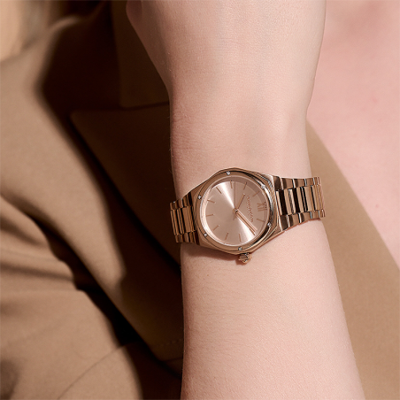 Montre femme olivia burton sports luxe acier doré rose – analogiques