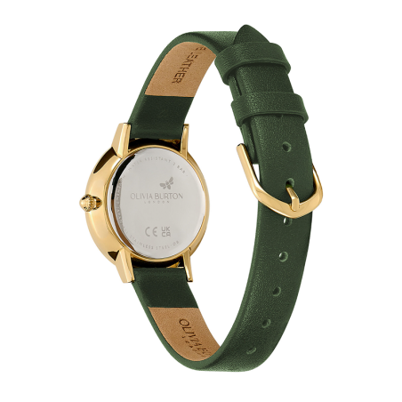 Montre femme olivia burton signature cuir vert – analogiques