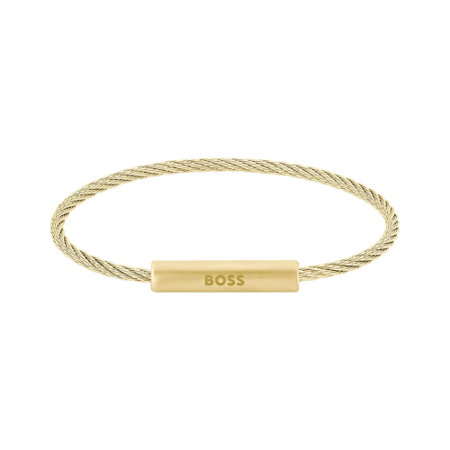 Bracelet Homme BOSS ALEK Acier Doré Torsadé