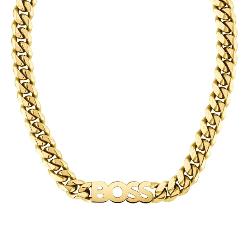 Collier homme boss kassy acier doré - accueil - edora