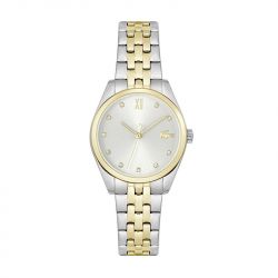 Montre femme lacoste tuilerie acier bicolore - analogiques - edora - 0