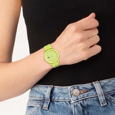 Montre femme lacoste 12.12 silicone vert anys – analogiques
