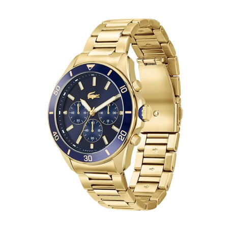 Montre Chronographe Homme LACOSTE TIEBREAKER Acier Doré