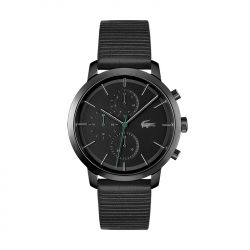 Montre chronographe homme lacoste replay cuir noir - chronographes - edora - 0