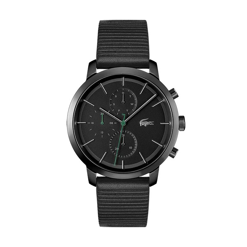 Montre chronographe homme lacoste replay cuir noir - chronographes - edora