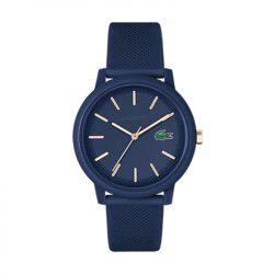 Montre homme lacoste 12.12 silicone bleu - analogiques - edora - 0