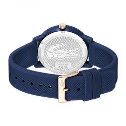 Montre homme lacoste 12.12 silicone bleu - analogiques - edora - 2