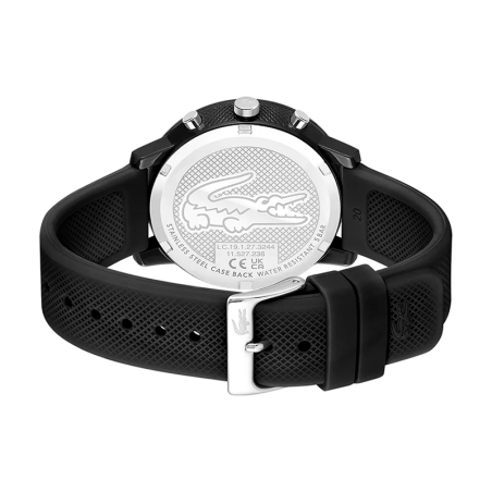 Montre chronographe homme lacoste 12.12 silicone noir – chronographes